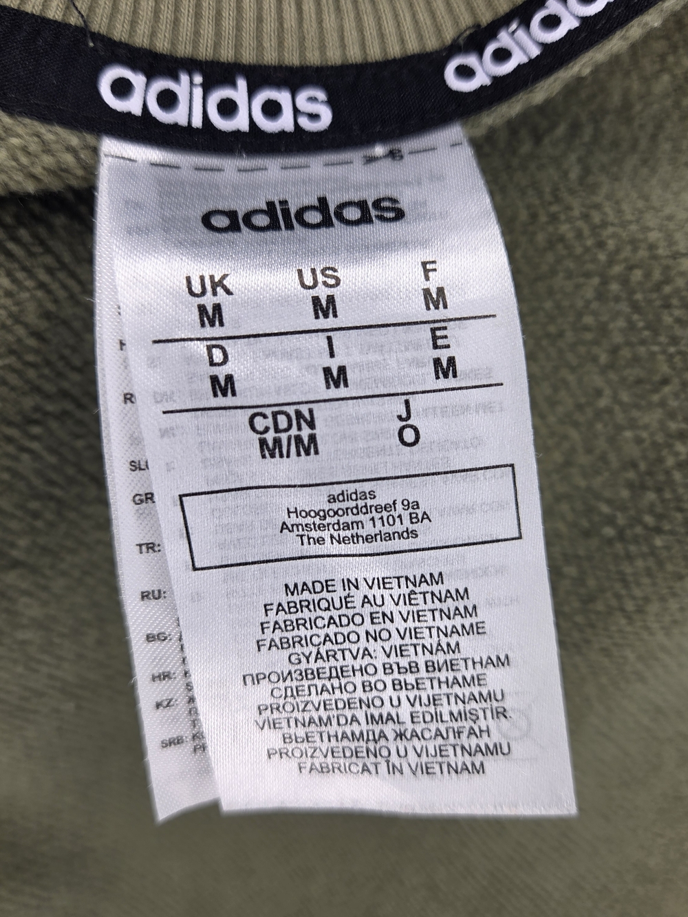 Adidas Men’s M Medium Olive Crewneck Sweater - Picture 4 of 9